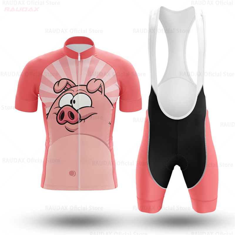 Men's Funny Pig Cartoon Anime  - огляд і ціна Cycling Gear For Sale